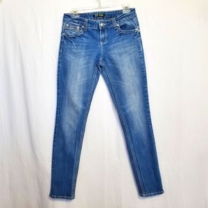 ZCO Embellished Pockets Slim Fit Jeans Y2K